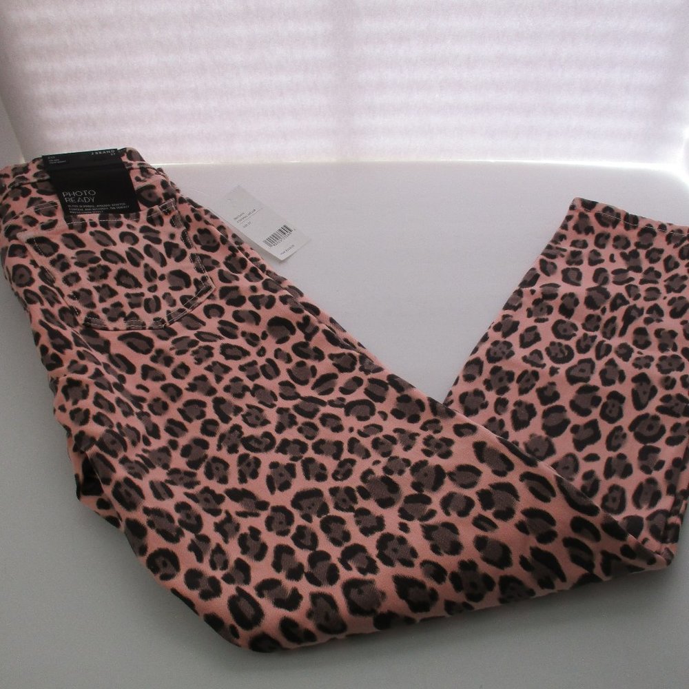J BRAND 835 MID-RISE CROP SKINNY JEANS NWT LEOPARD PRINT